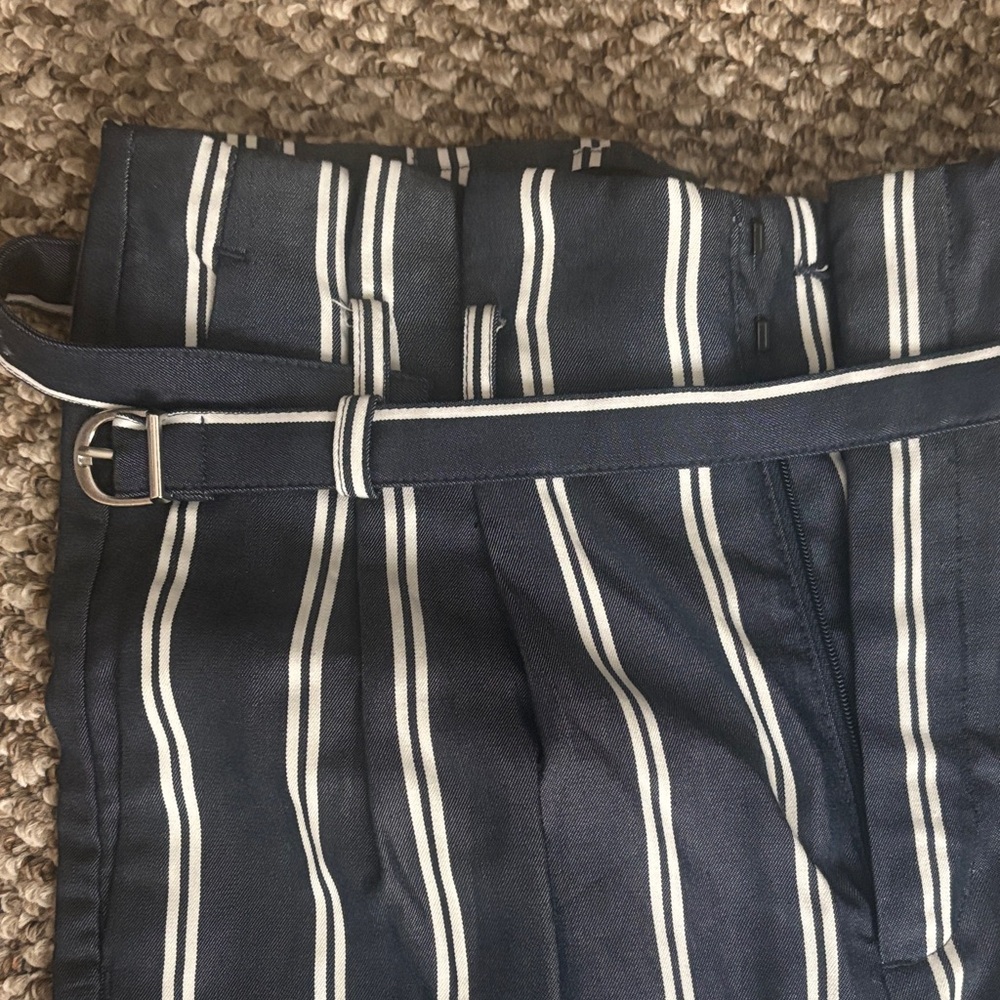 Express Black and White Striped Wide Leg Pants - Picture 2 of 4